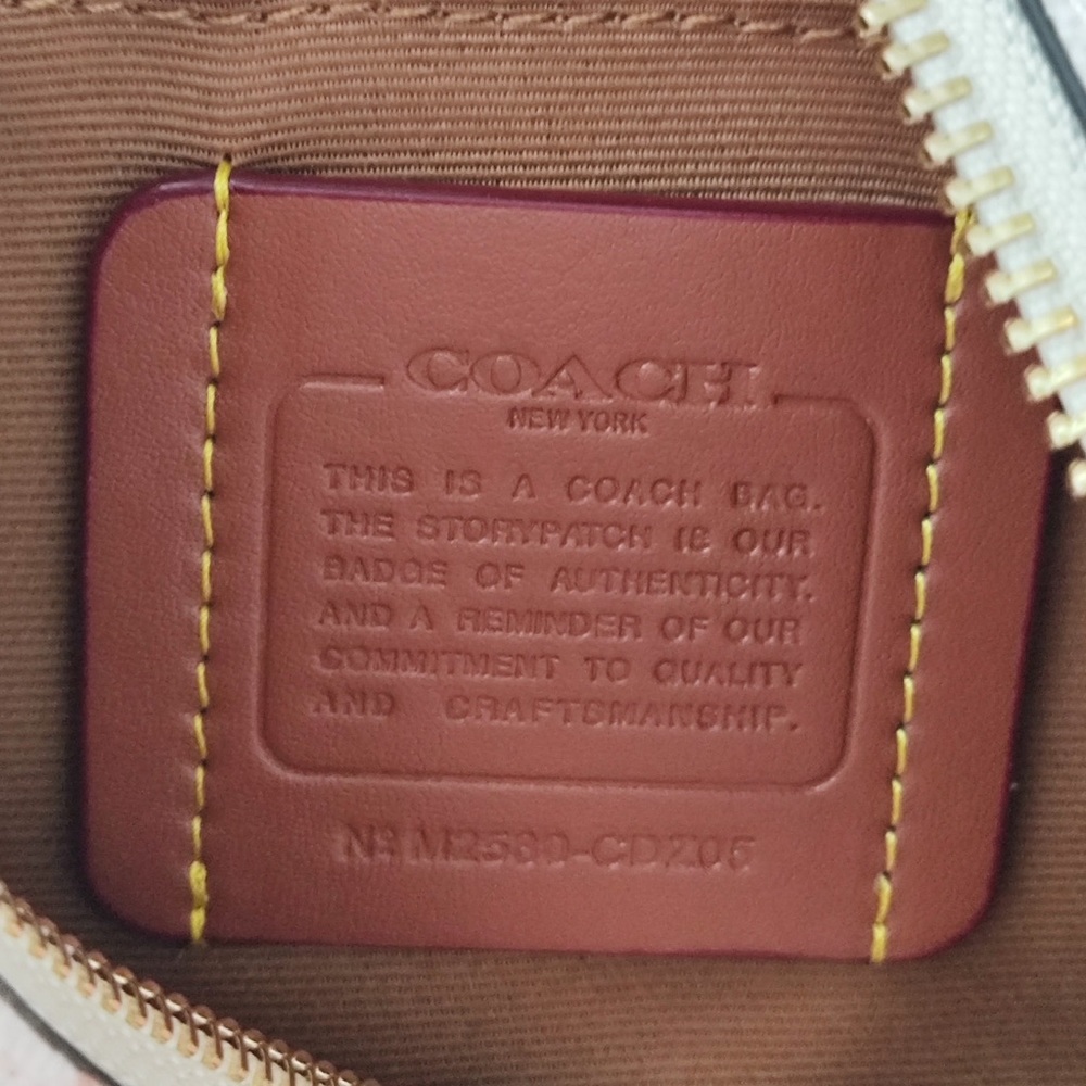 Coach Pink and Cream Signature Mini Shoulder Bag - Picture 2 of 12